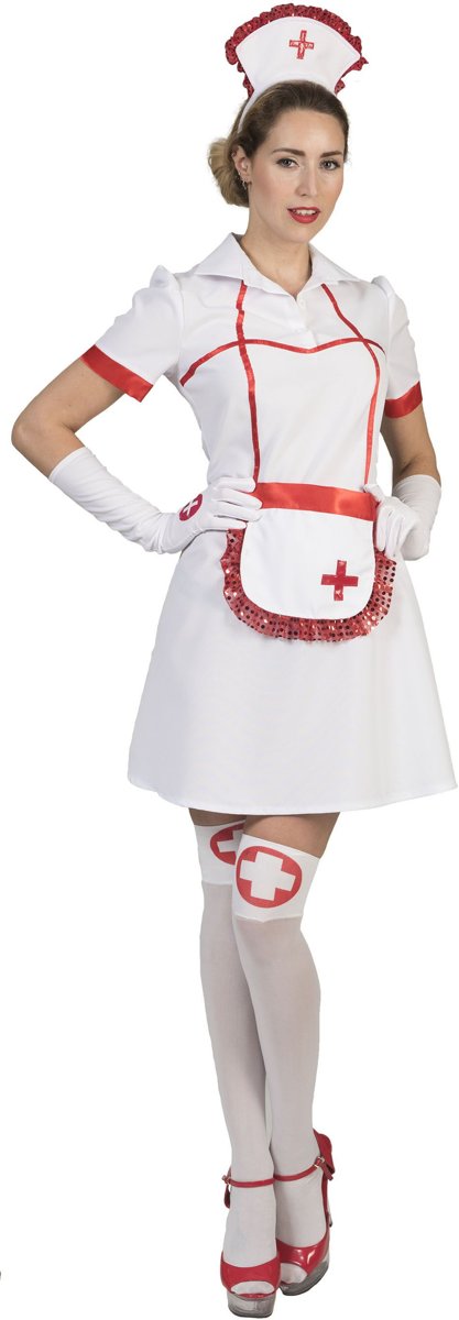 Verpleegster & Masseuse Kostuum | Ziekenhuis Verpleegster Florence | Vrouw | Maat 32-34 | Carnaval kostuum | Verkleedkleding